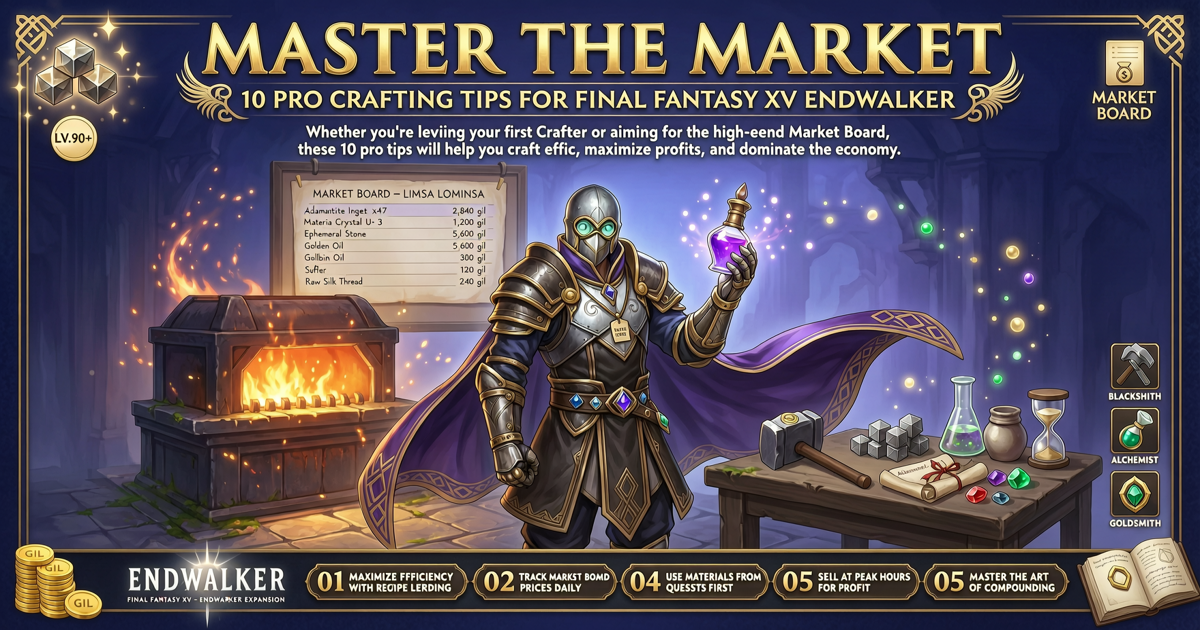 Master the Market: 10 Pro Crafting Tips for Final Fantasy XIV Endwalker